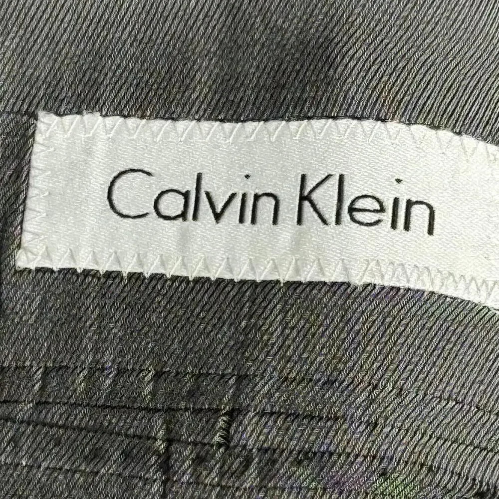 Calvin Klein Blazer Mens 46L Gray 100% Wool 3 Button Notch Lapel Sport Coat